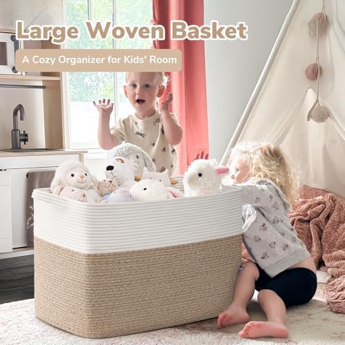Goodpick 105L Extra Large Woven Rope Blanket Basket - Image 2