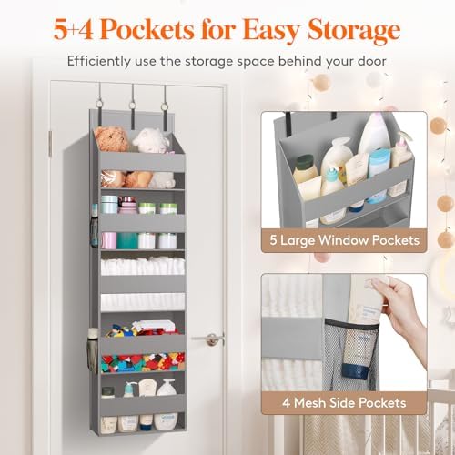 Lifewit 1 Pack Over the Door Organizer, 5 Section Hanging Storage - Image 3