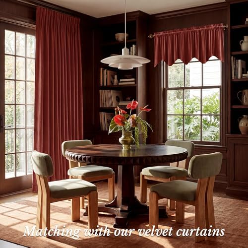 StangH Rust Classic Velvet Valance 52x18 Inch, 1 Panel - Image 2
