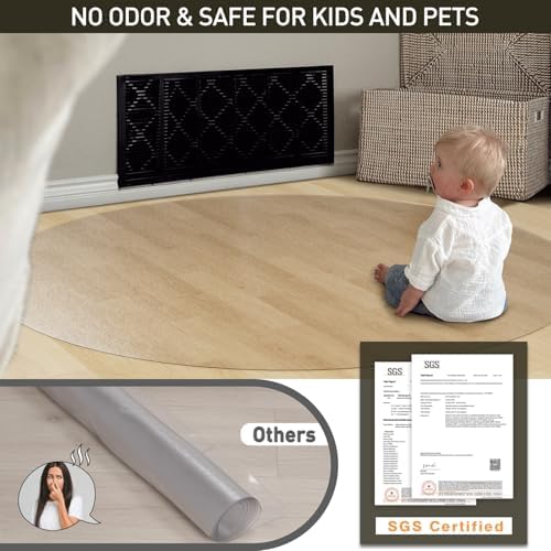 Clear Plastic Floor Mat for Under Dining Table, 4ft Round No Slip Waterproof - Image 5