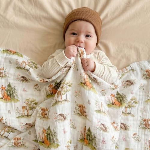Muslin Swaddle Blankets for Newborn, Cotton Receiving Blanket - Image 5