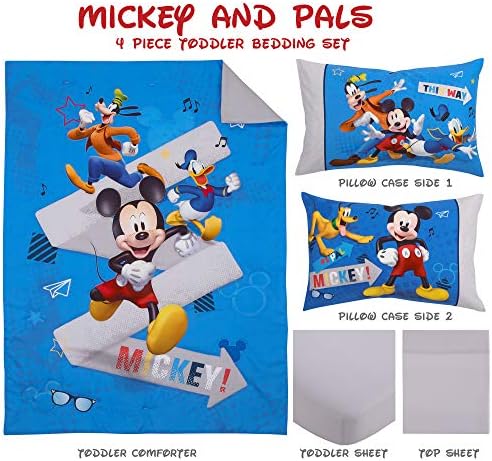 Disney Mickey Mouse and Pals 4 Piece Toddler Bedding Set - Image 3