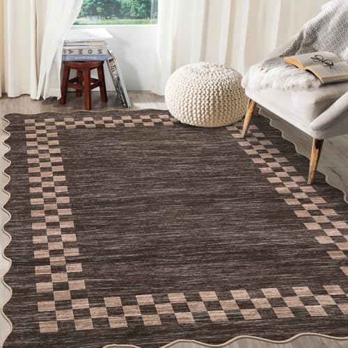 GarveeHome Small Bedroom Area Rug 3x5 Checkered Area Rug - Image 2