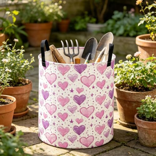 Collapsible Round Storage Basket, Waterproof Soft-Sided Organizer, Laundry - Image 2