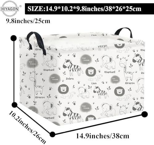 Rectangular Animal Basket Baby Kids Storage Basket - Image 6