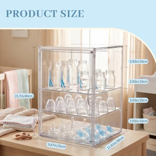 Baby Bottle Organizer, 3 Tier Bottle Storage Organizer Baby - Image 2
