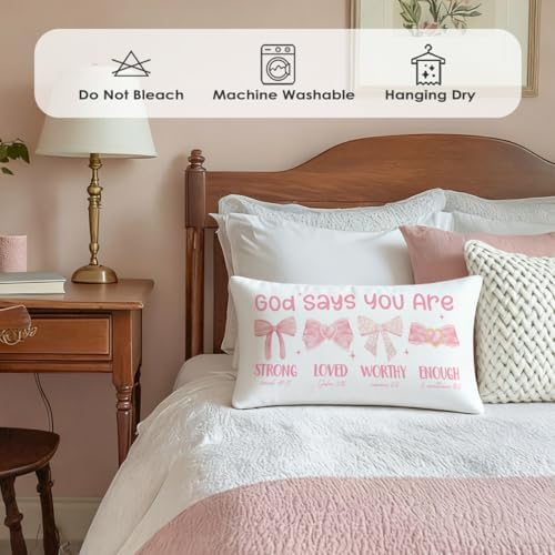 Pink 12x20 Throw Pillow Cover - Image 3