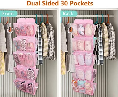 MISSLO 30 Large Pockets Dual Sided Hanging Shoe Organizer - Image 2