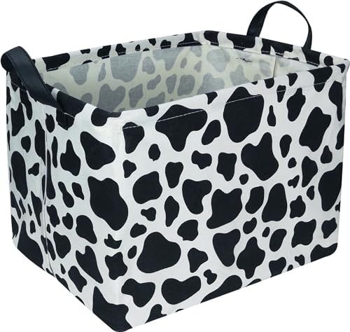 NTAOHAMPER Rectangular Cow Storage Basket, Waterproof Cowprint Box by NTAOHAMPER
