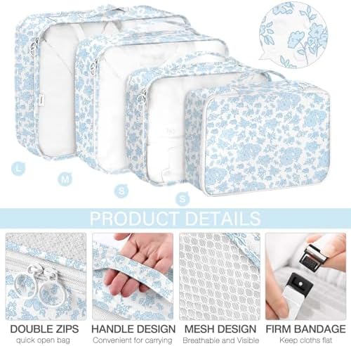 8 Set Packing Cubes for Travel, Luggage Packing Organizers Accessories Large - Image 3