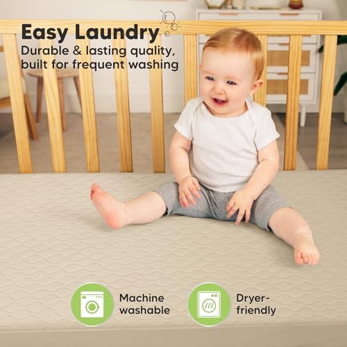 2pk Waterproof Crib Mattress Protector Cover Fitted 52x28 - Image 6