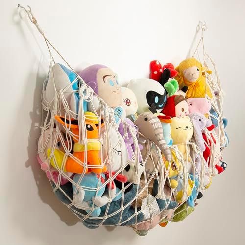 Amdermi Stuffed Animal Hammock Corner Wall, Boho Macrame Plush Toy Net - Image 5