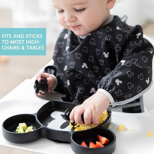 Bumkins Disney Silicone Grip Dish, Suction Plate, Divided Plate, Baby Toddler - Image 3