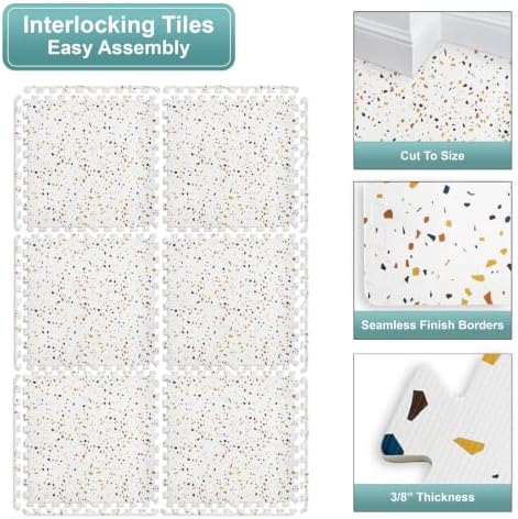Sorbus Wood Grain Floor Tiles Foam Mat EVA Interlocking Mats Tile 3/8-Inch - Image 6