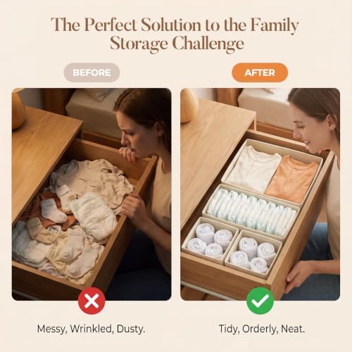Drawer Organizer Storage for Clothes, 21 Pack - Image 4