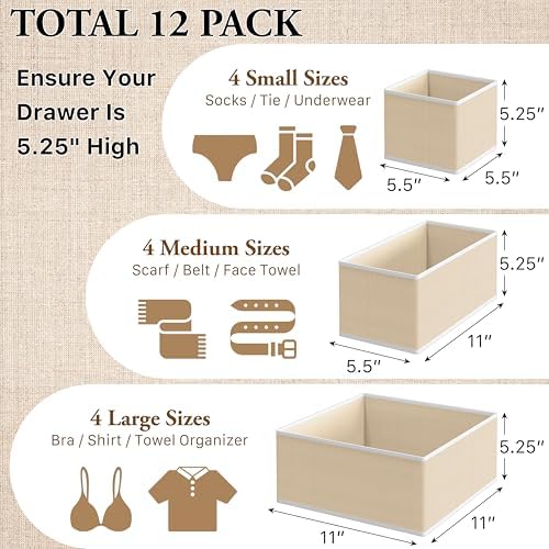Simple Houseware Foldable Drawer Organizer Stocking Bin - Image 2