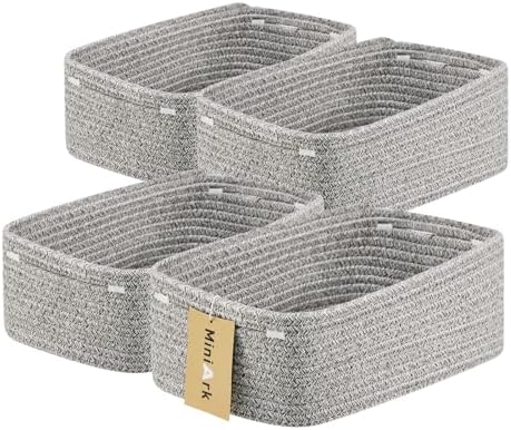 MiniArk Small Storage Baskets for Organizing | Closet Organizer Bins | Shelf by MiniArkStorageBasketsHome