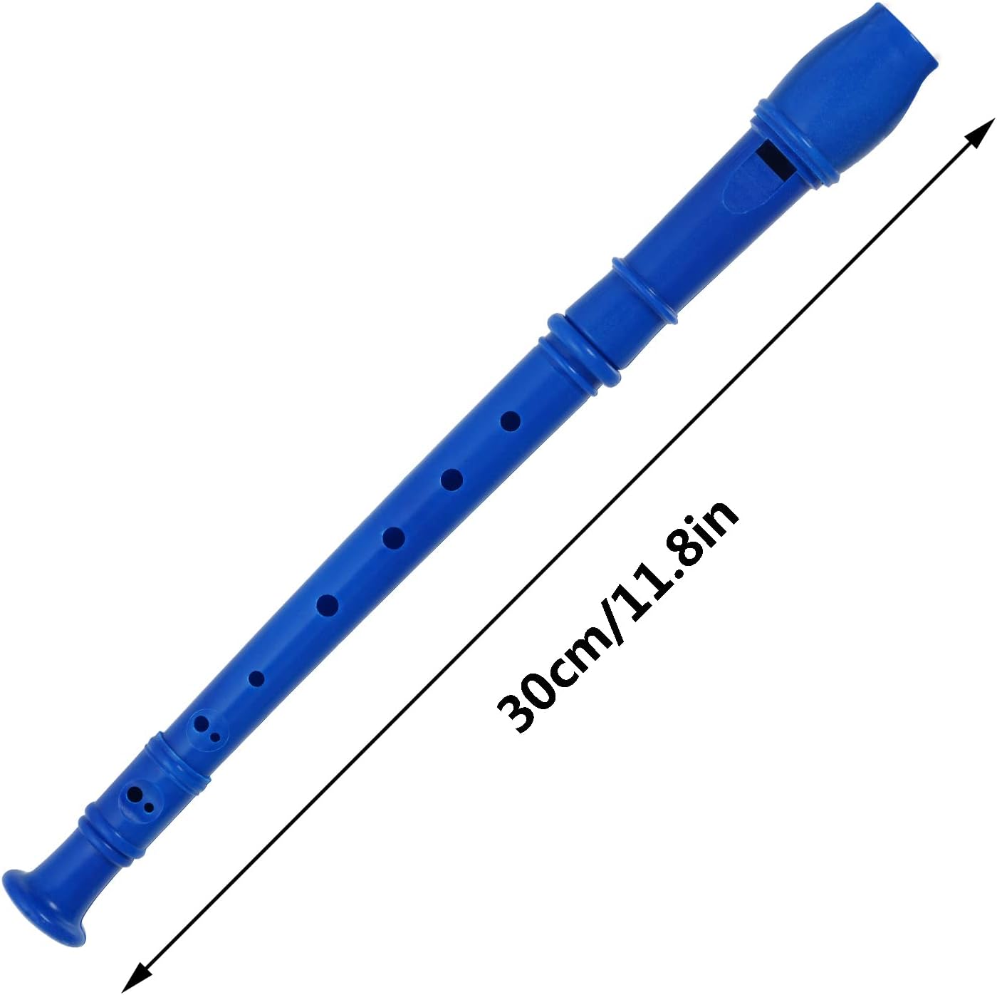 3 Pack 8 Hole Soprano Recorders Descant Flute With Cleaning Rod German Style for Beginner Graduation or Back to School Gift (dark blue, red, white)