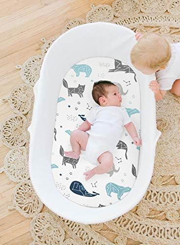 Stretch Fitted Bassinet Sheet Set BROLEX 2 Pack Cradle Sheets - Image 3