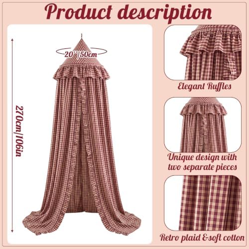 SmoothNovelty Gingham Plaid Bed Canopy - Image 2
