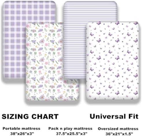 4 Pack Butterfly Baby Crib Sheets - Image 5
