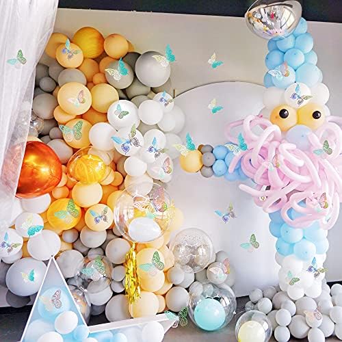 SAOROPEB 3D Butterfly Wall Decor 48 Pcs Laser Butterfly Birthday Decoration - Image 2
