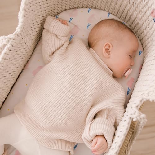 Yoofoss 3-Pack Bassinet Sheets for Girls Universal Fit - Image 4