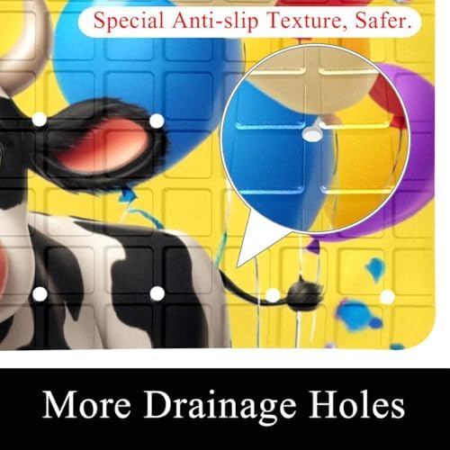 Shower Mat Bathtub Mat, 26.8x15.1 inch, Non-Slip Bath Mat - Image 2