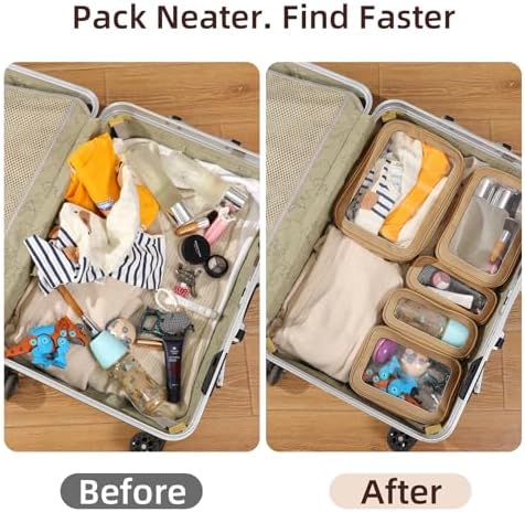 5PCS Diaper Bag Organizer Pouch Set，Clear Organizer Bags, TSA Approved Toiletry - Image 5