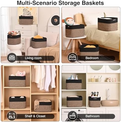 ICERZCZ Storage Baskets for Organizing Shelves, Toy Basket for Kid's Room - Image 5