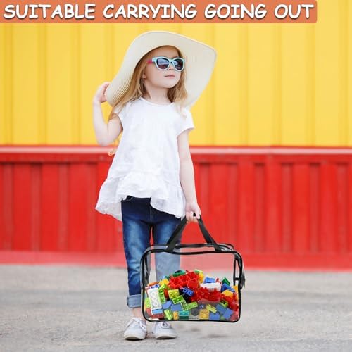 6 Large Toy Storage Bags with Labels Reusable Clear Toy Organizer 3L & 3XL - Image 7