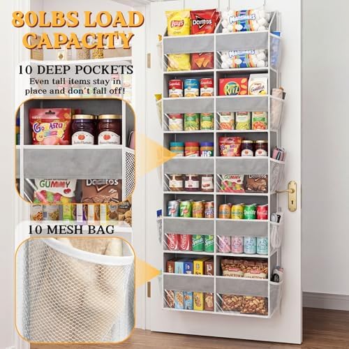 Ofiray-home 5-Tier Over Door Organizer, 10-Compartment Wide Storage Rack - Image 3