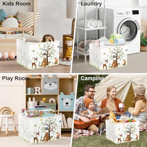Clastyle Woodland Nursery Animal Tree Baby Gift Storage Basket - Image 7