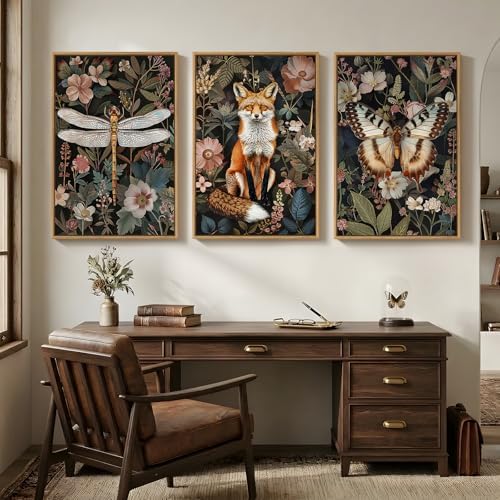 Framed Vintage Botanical Animal Wall Art - Image 6