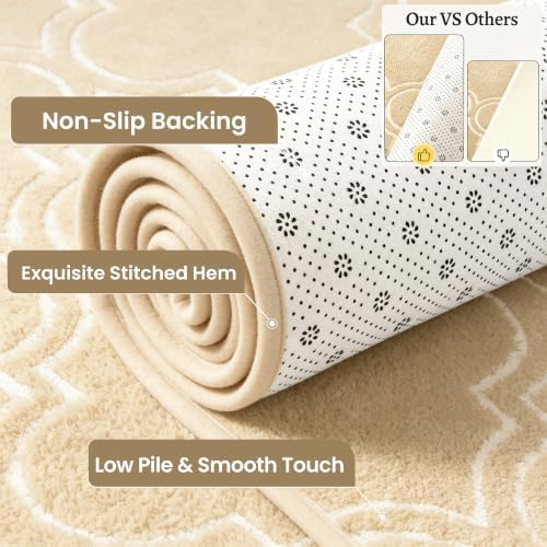 Keeko 4x6 Area Rugs for Living Room, Soft Washable Memory Foam Bedroom Rug - Image 2