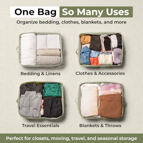 Soft Canvas Storage Bags with Zipper. Thick Breathable - Image 7