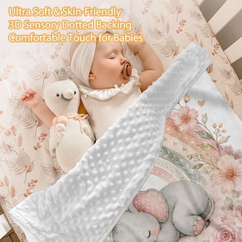 Custom Baby Girl Minky Crib Bedding Set, Rainbow Bedding 3 Pcs Set - Image 2