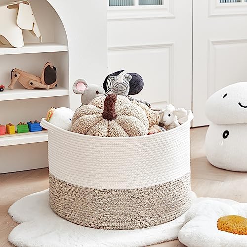 R RUNKA Extra Large Cotton Rope Basket 22" x 14" - Image 5