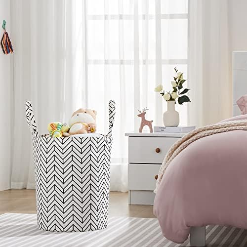 Baby Laundry Basket Nursery Hamper - Image 2