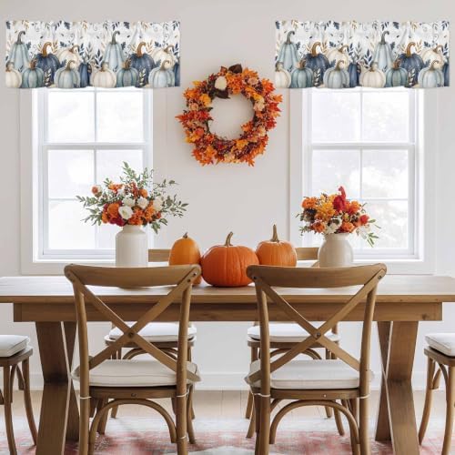 Vandarllin Fall Thanksgiving Kitchen Curtains Valances - Image 3