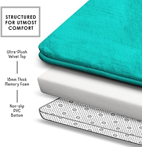 Clara Clark Bathroom Rugs, Velvet Memory Foam Bath Mat, Machine Washable Bath - Image 6