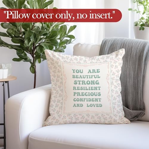 Inspirational Girl Nursery Throw Pillow Cover 18x18 Inches, Baby Girl Nursery - Image 4