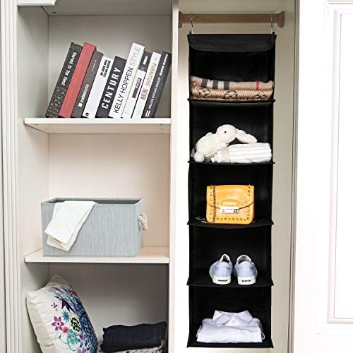 BrilliantJo 2 Pack Hanging Closet Organizer, 5 Shelves Hanging Storage - Image 5