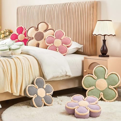 Kcvvcr Soft Flower Shaped Floor Cushion, Decorative Throw Pillow, Cute Seating - Image 5