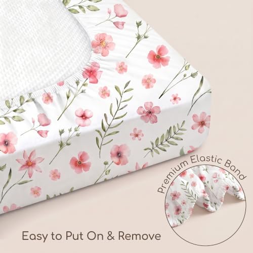 3 Pack Baby Crib Sheets for Boys Girls 52x28 Fitted Crib Sheet - Image 5