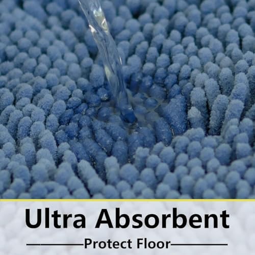 BOANKODU Bathroom Rugs 15x23, Extra Soft Absorbent Chenille Bath Rugs, PVC - Image 6