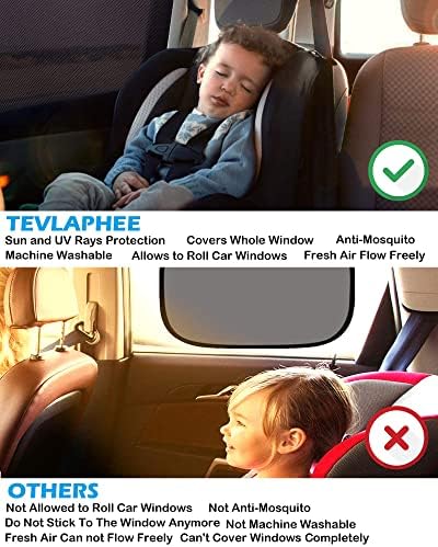 Tevlaphee Car Window Shades, 2 Pack Car Sunshade - Image 3