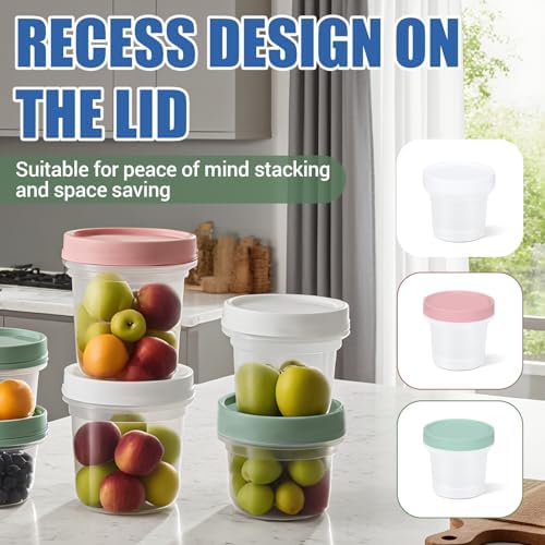 6 Pack 3.4oz Food Storage Containers, Plastic Containers - Image 6
