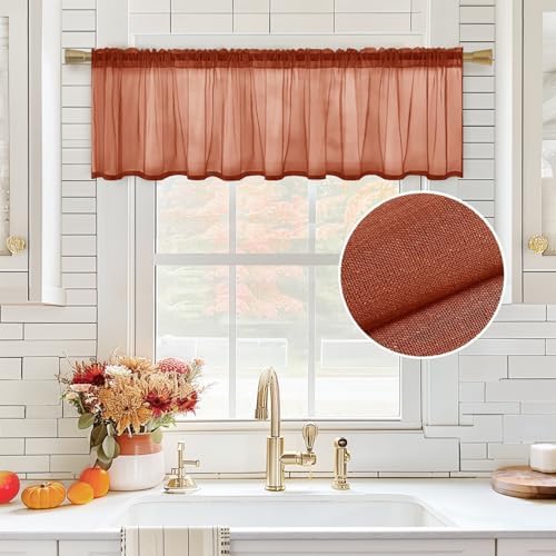 MIULEE Terracotta Fall Window Valance 1 Panel 60W x 18L by MIULEE