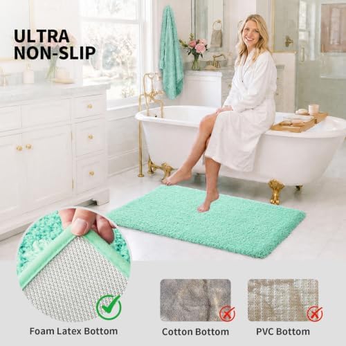 ILANGO Bathroom Rugs 24" × 17", Extra Soft Absorbent Microfiber Bath Rugs - Image 6